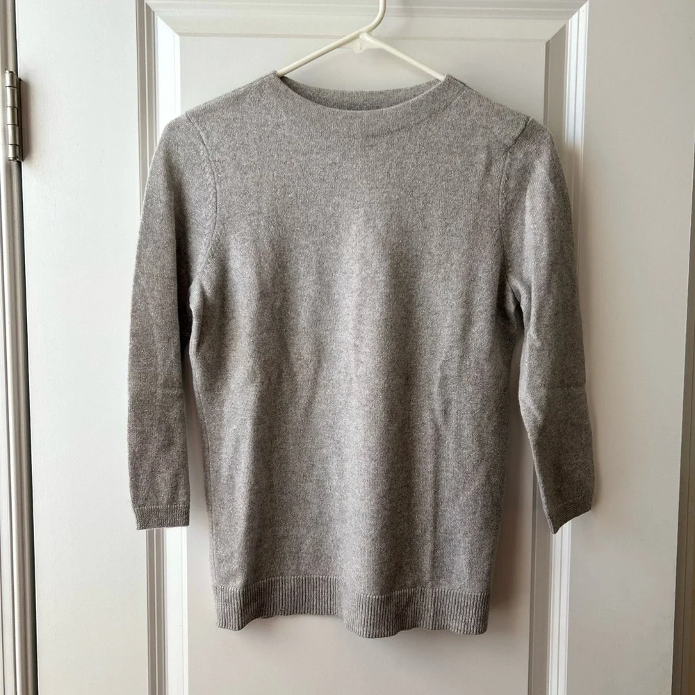 NWT Talbots Audrey Metallic Cashmere Sweater - Picture 3 of 8